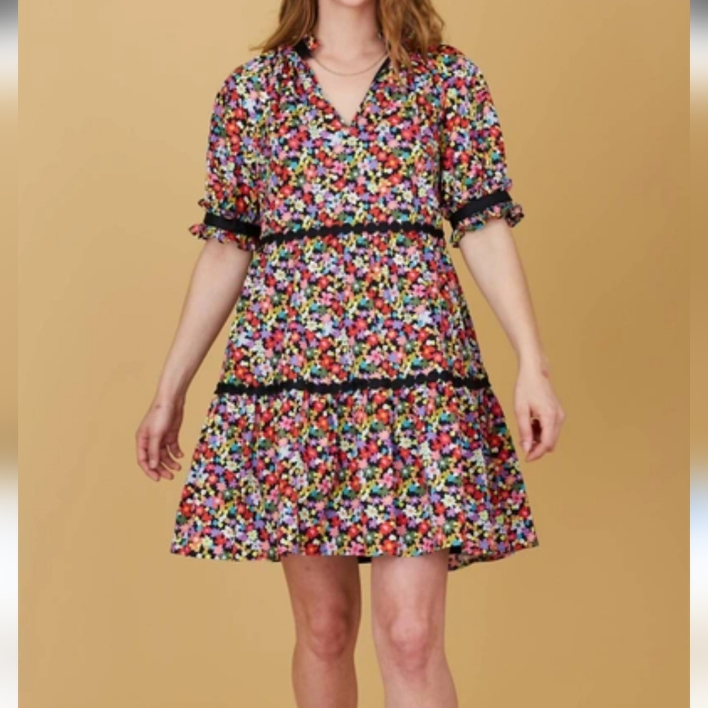 Crosby By Mollie Burch Isabelle Dress In Tea Garden In Multi